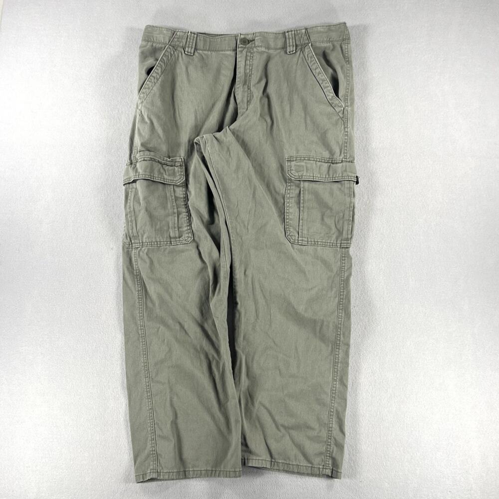 Wrangler All Terrain Cargo Pants Mens (38x29) Grayish Green Outdoors Hiking Work